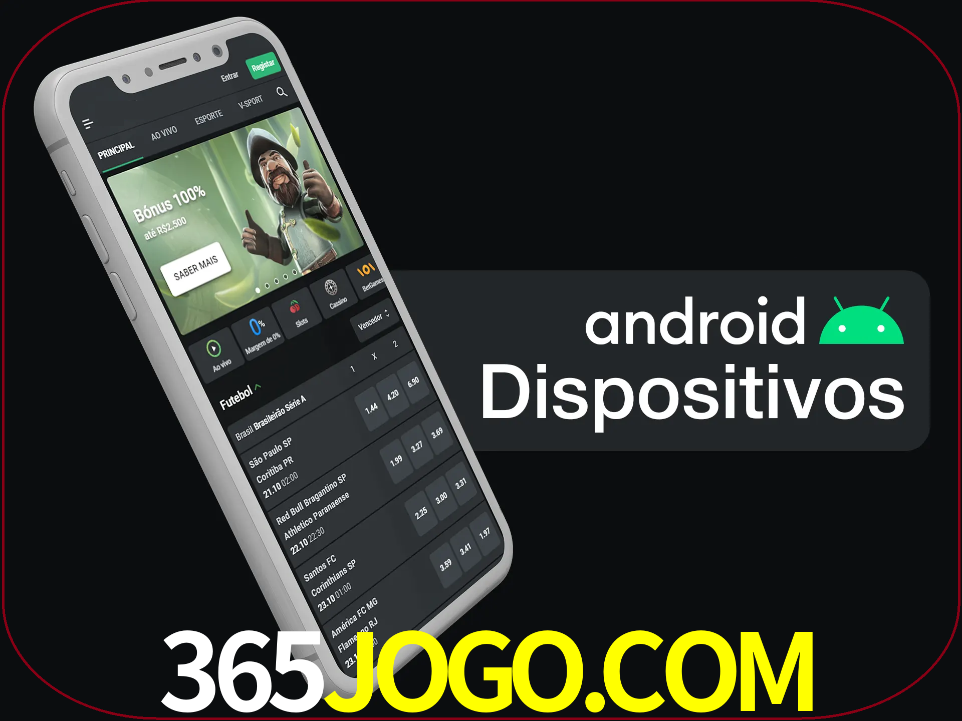 O aplicativo suporta a maioria de todos os dispositivos Android.