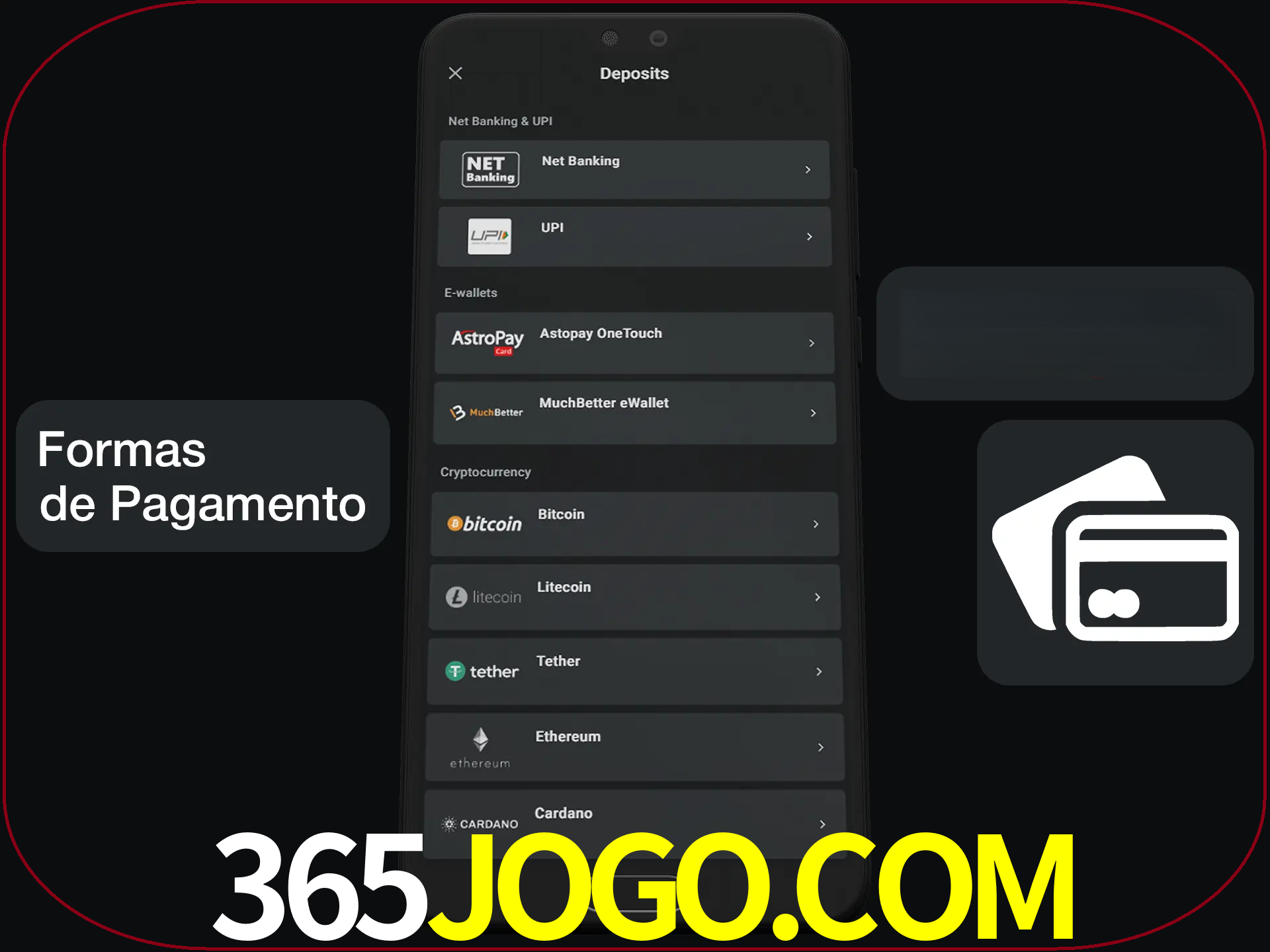 Escolha a forma de pagamento de sua preferência.