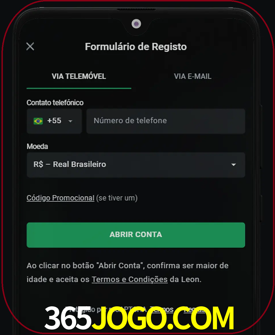 Abra o aplicativo e inicie o processo de registro.