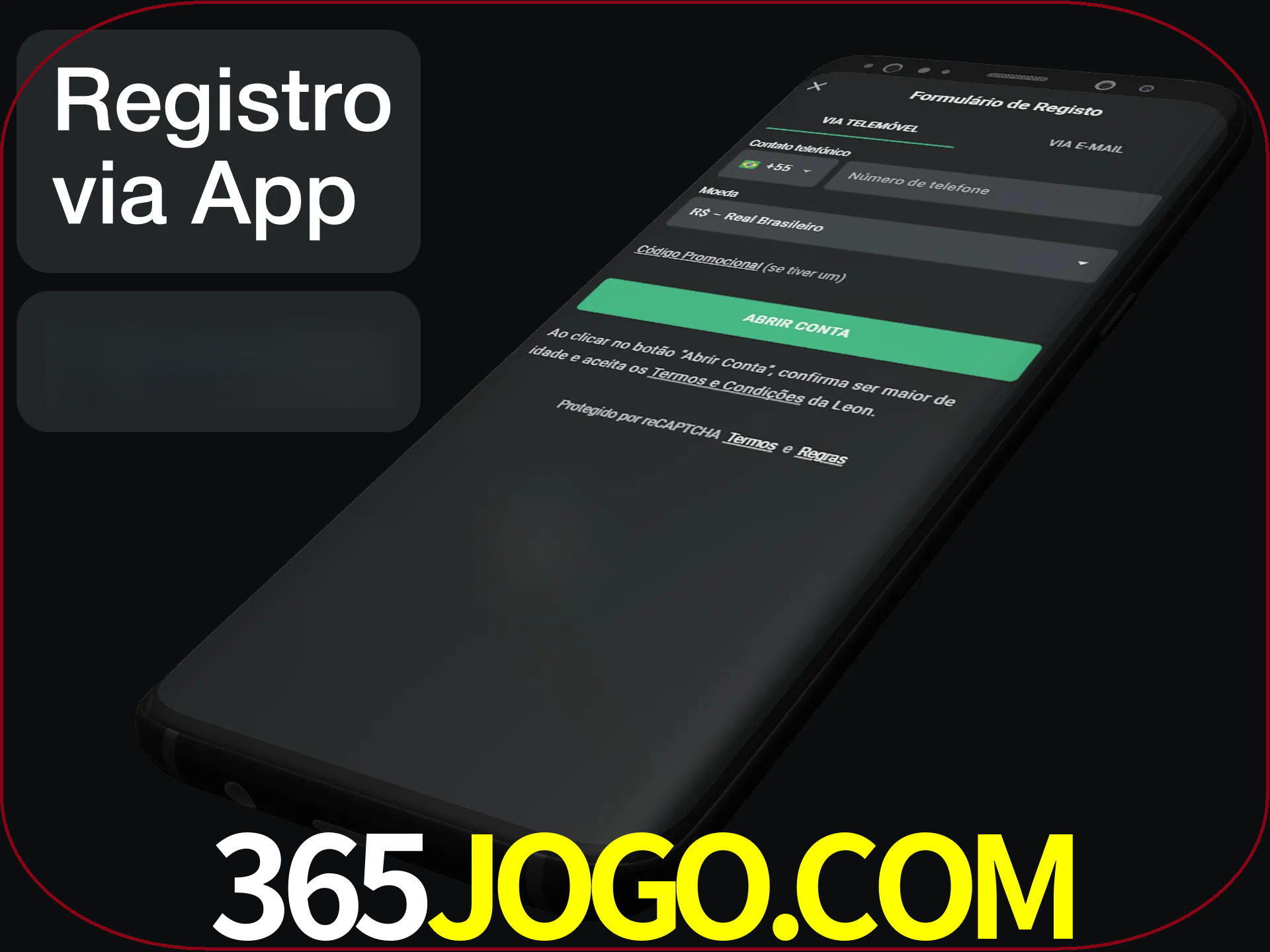 Registre-se quiclly em LeonBet usando o aplicativo.